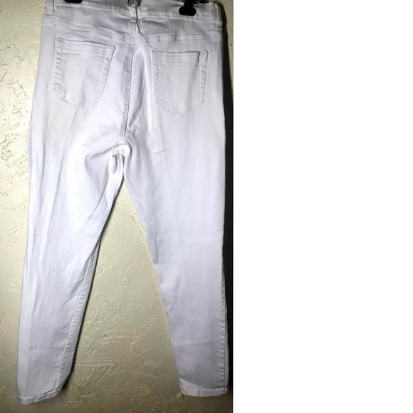 DG By Diane Gilman White Skinny Leg Jeans Size 14 - Picture 6 of 7